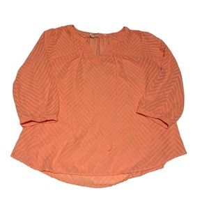 ELLE Lovely Peach Sheer Blouse!